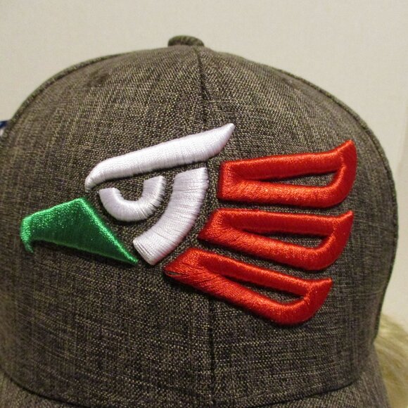 AZTEC Eagle NEW Woman Adjustable Back Gray Green White Embroidered Hat Cap - Picture 10 of 11